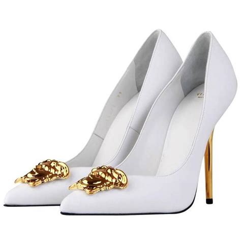 versus versace white heels|versace platform heel boots.